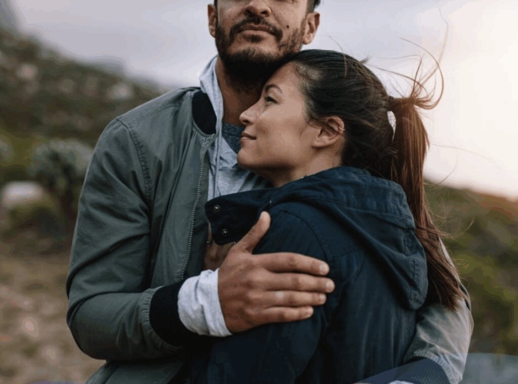 Happy Couple — Foreign Woman and American Man