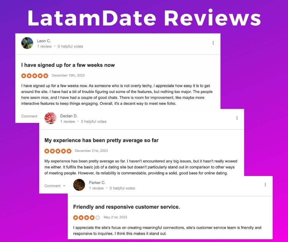 LatamDate Customer Reviews