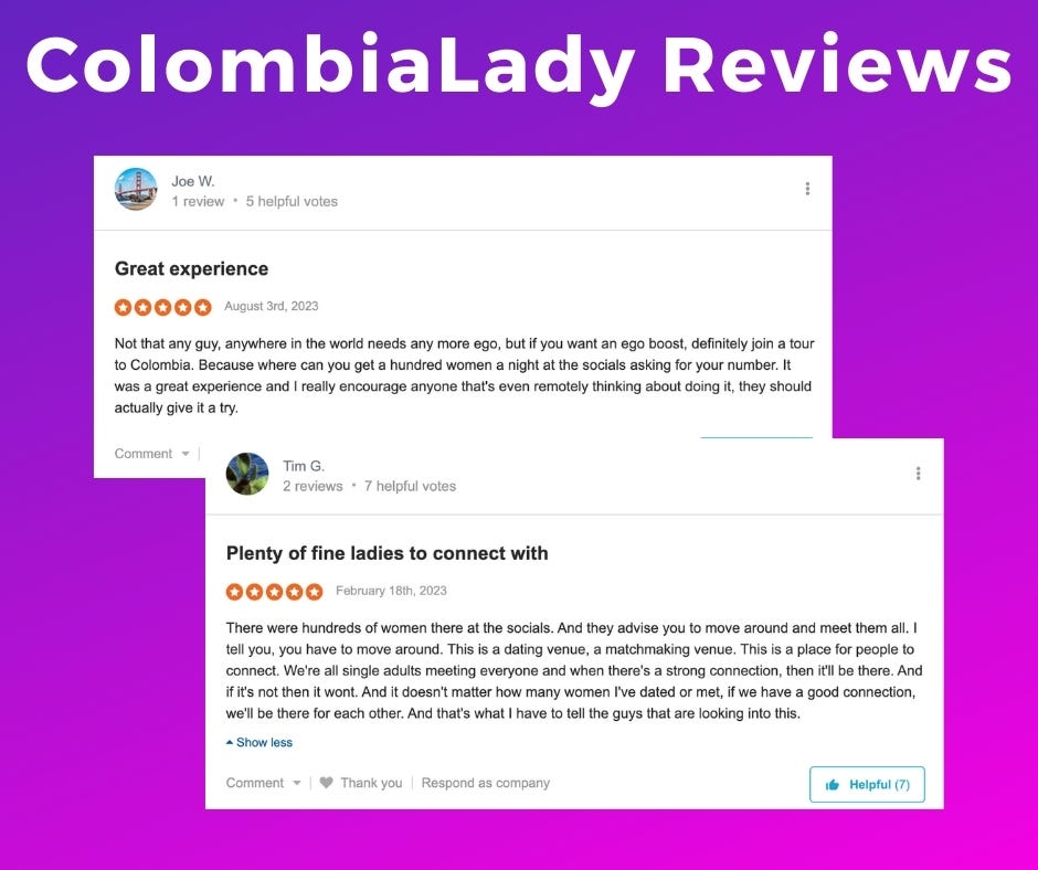 ColombiaLady Customer Reviews